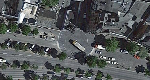 Beatles-Platz, St. Pauli von oben