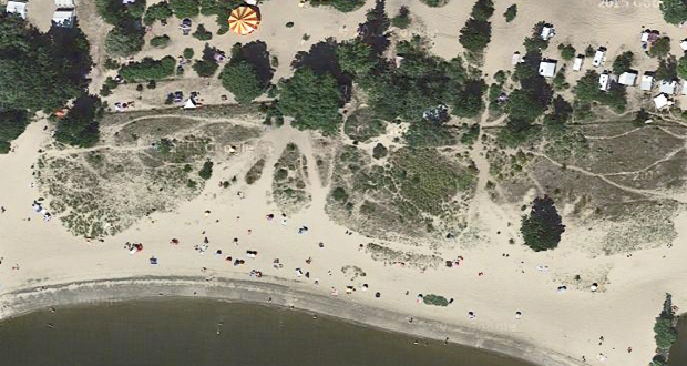 Blankenese Campingplatz, von oben