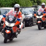 Auf dem Weg zum Einsatz (Foto: Felix Forberg/DRK Altona und Mitte)