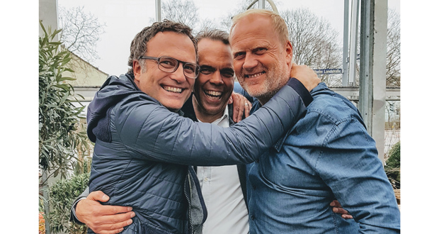 Freuten sich über das gelungene Event: Marcus van Riesen, Thies Gudewer und Nils Jacobsen