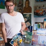 Maler Jann Kaune ist einer von vielen Künstlern des Atelierhauses 23 (Foto: Dorota Sliwonik)