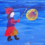 Mit der Laterne dem Umzug folgen