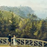 Ludwig Philipp Strack, Blick von Baurs Park nach Hamburg, 1811,