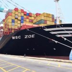 Die MSC Zoe versetzte am Wochenende die Elbvorortler ins Staunen.