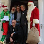 Peter Sebastian, John Lenglay, Hausmeister Rudi und Albert Darboven zu Gast in Blankenese