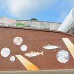 Gemälde „Frauen in Fischindustrie und am Fischmarkt“, 2015. Foto: FrauenFreiluftGalerie