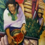 Gemälde von Cecilia Herrero, Janet Pavone und Hildegard Schuster an der Großen Elbstraße 164 (Foto: FrauenFreiluftGalerie Hamburg)