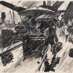 Sandtorkai um 1895 von Oscar Schwindrazheim, Federzeichnung (Foto: SHMH/MHG)