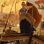 Umschlagmotiv „350 Jahre Altona“, unter Verwendung des Gemäldes „Altonia“ von Otto Markus, 1905.