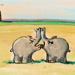 Ottos berühmte Ottifanten sind natürlich auch in der Ausstellung vertreten.