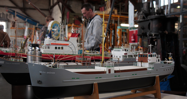 Die Schiffsmodellbautage im Hafenmuseum Foto: SHMH Haenmuseum
