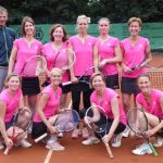 Hinten: Stefan Fasthoff (Headcoach), Nadine Weinberger, Ulrike Sommer, Lydia Schaper, Julia Radtke, Julia Starck –