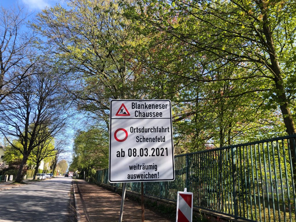Straßenarbeiten an der Schenefelder Landstraße gehen weiter. Umleitungstipps.