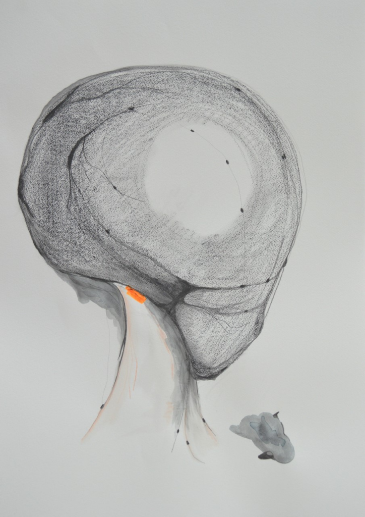 Arnaldo Gonzaělez, Me Entero N2 (Somos Otros), Drawing, mixed media on watercolor paper, 2021