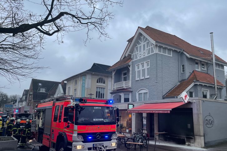 Die Fleischerei Hübenbecker in der Waitzsztaße (Othmarschen). Der Brand hier uwrde durch eine Fritteuse ausgelöst., Foto: privat
