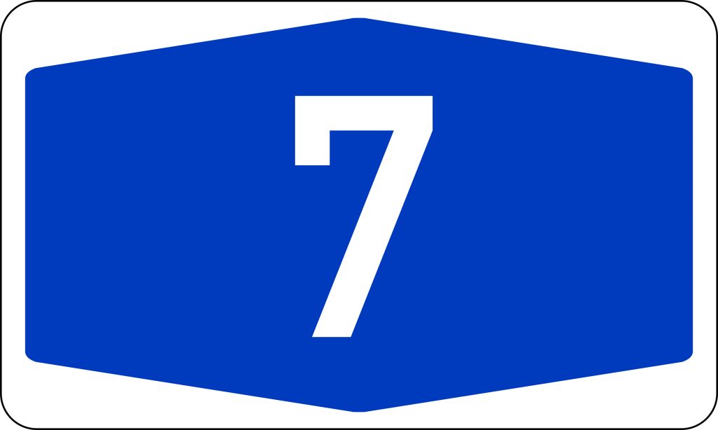 Symbol für die Autobahn A7