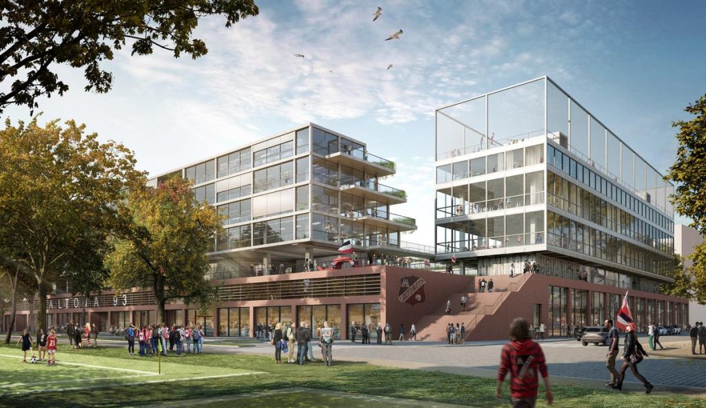 Außenansicht des neuen Stadions. // Foto: Foto: © gmp Architekten / WES-Landschaftsarchitektur