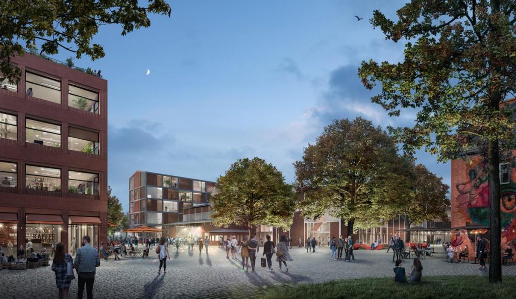 So solld er Zugang zur Musikhalle aussehen. // Foto: Foto: © gmp Architekten / WES-Landschaftsarchitektur