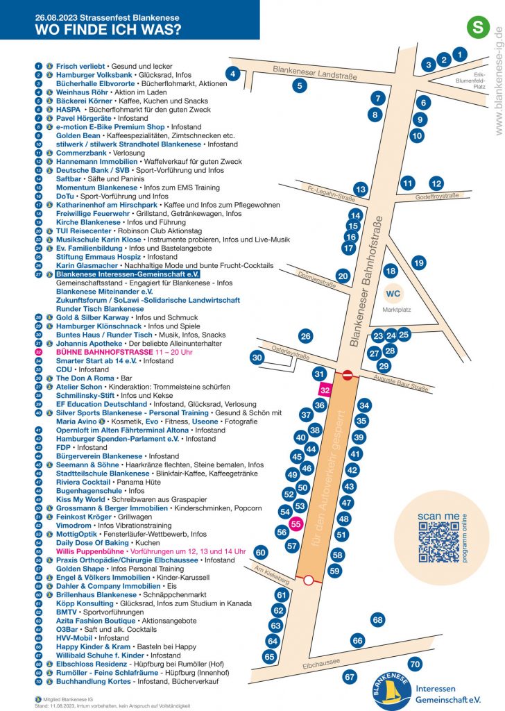Karte des Blankeneser Straßenfestes 2023 // Foto: BIG
