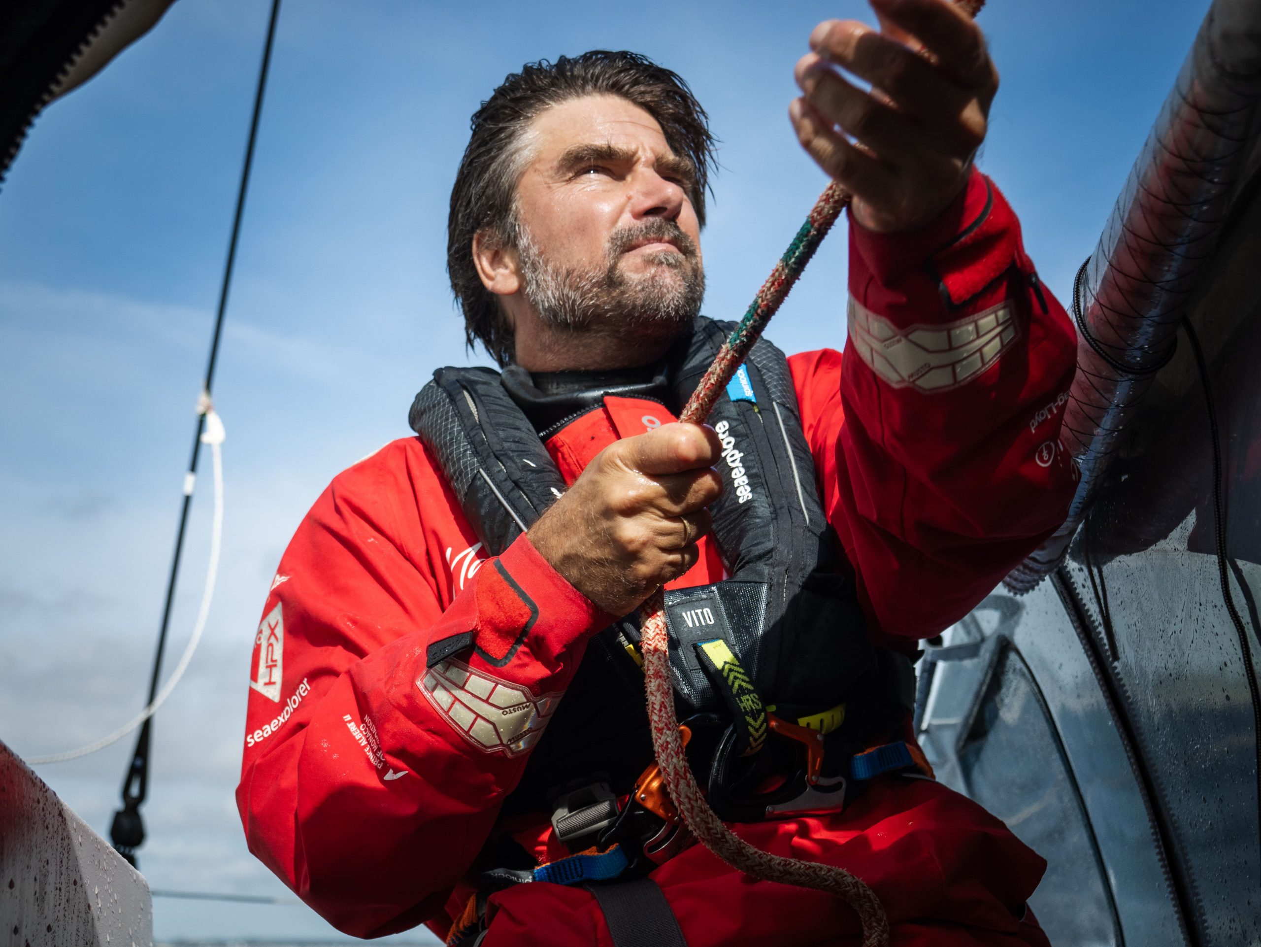 Der Skipper Boris Herrmann beim Ocean Race 2023 // Foto: Azimut/Malizia