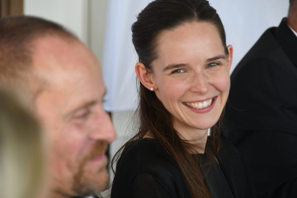 Sophie Weidemann und Oliver Diezmann beim Pressegespräch, unmittelbar vor dem Konzert.