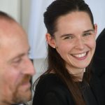 Sophie Weidemann und Oliver Diezmann beim Pressegespräch, unmittelbar vor dem Konzert.