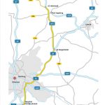 Die Umleitung um den gesperrten A7-Bereich