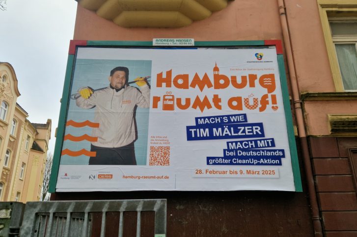 Tim Mälzer wirbt für "Hamburg räumt auf!"