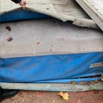 Auch diese Matte hat längst ausgedient. Defekte Teile wie sie werden ebenfalls ersetzt.