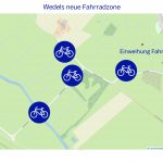 Diese Karte zeigt die neue Fahrradzone zwischen Ansgariusweg und Parkplatz am Deich