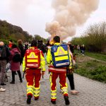 Der Sanitätswachdienst beim Osterfeuer 1 // Foto: Felix Cassens