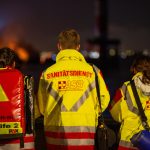 Der Sanitätswachdienst beim Osterfeuer 3 // Foto: Felix Cassens