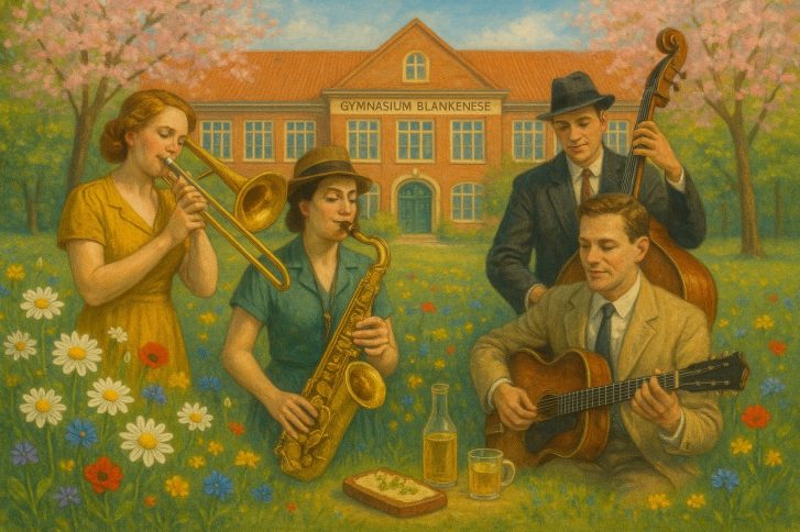 Die Big Band West swingt sich und ihre Gäste in den Frühling. // Bild: KI-generiert