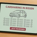 Wollen die Rissener ein stationäres Carsharing-Angebot? Die 5-minütige Umfrage soll das zeigen. // Bild: KI-generiert