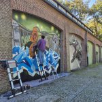 Bei einer ersten Graffiti-Aktion wurden bereits ein paar Flächen der Halle 15 verschönert. // Foto: Halle 15 /ASB Hamburg-Mitte - Keyword: DaHall Jam
