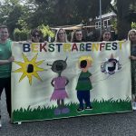 Foto des Orga-Teams (v.l.n.r.) Jasper Grahl (WTSV), Jülide Harder (KiJuz), Petra Scholtz (WTSV), Michaela Navarro-Ristow (AWO), Antonella Klamm (Lebenshilfe), Brigitte Eydeler (SKB Highlight) - Bekstraßenfest