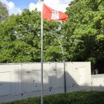 Auf diese Container-Wand hätten die Anwohner der Liebermannstraße fünf Jahre geschaut. // Foto: Oliver Barckhan