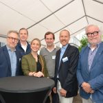 Die Gastgeber des Abends, Vertreter der BIG und des Hamburger KLÖNSCHNACK - After Work