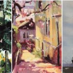 Gezeigt werden lebendige Motive von der Elbe und den umliegenden Parks.