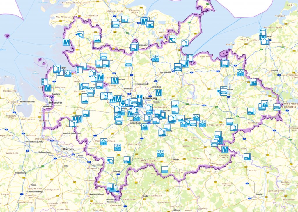 Online finden Sie eine interaktive Karte mit allen Veranstaltungsorten. // Grafik: MRH - Tage der Industriekultur am Wasser