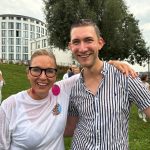 v.l.: Bürgermeisterin Julia Fisauli-Aalto und Stadtpräsident Julian Fresch wurden ordentlich nass. // Foto: Stadt Wedel - Kinderstadtwette