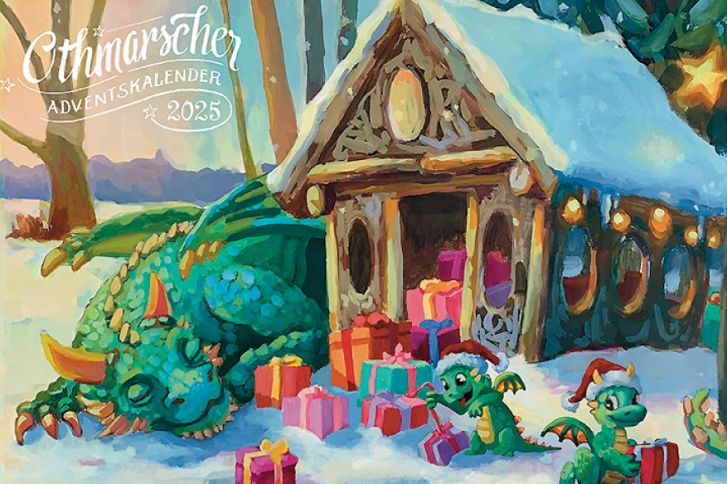 Adventskalender - Blankeneser Malerin Dörthe Behrens gestaltete das Cover des Adventskalenders.