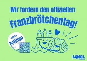 Plakat für Tag des Franzbrötchen