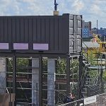 Der Übergabecontainer steht. // Foto: HADAG