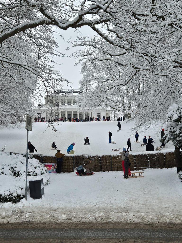 Rodeln im Goßlers Park.