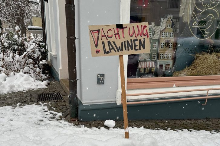 Achtung Lawine im Treppenviertel