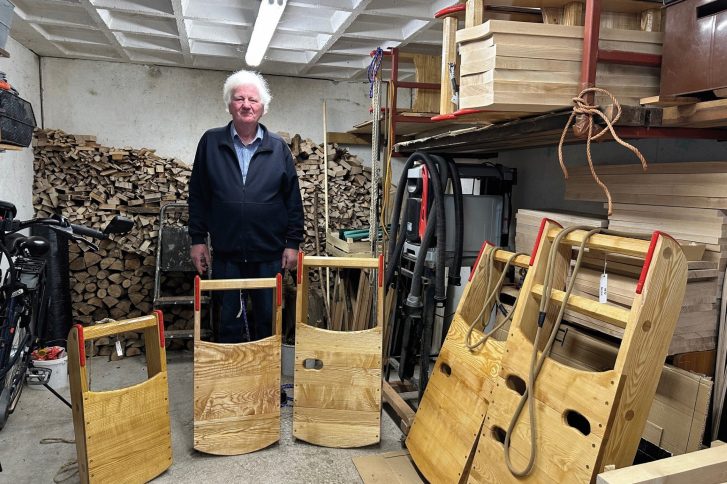 Harm Bielenberg in seiner Kreek-Werkstatt