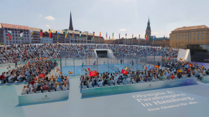 Padel auf der Binnenalster